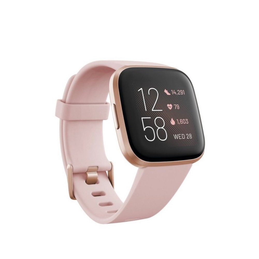 fitbit versa 2 smartwatch - copper rose aluminum